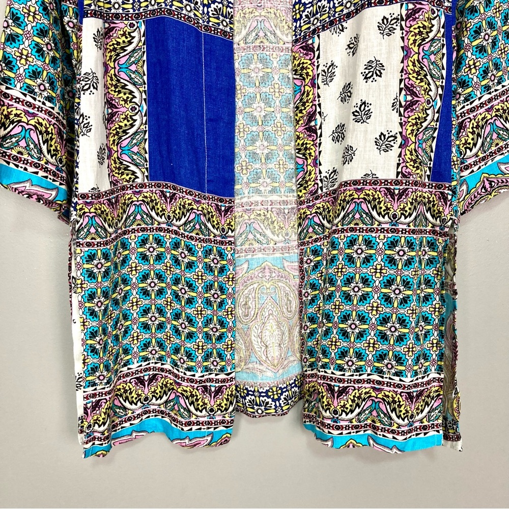 Chico’s Patchwork Linen Duster Cardigan Women’s S… - image 6